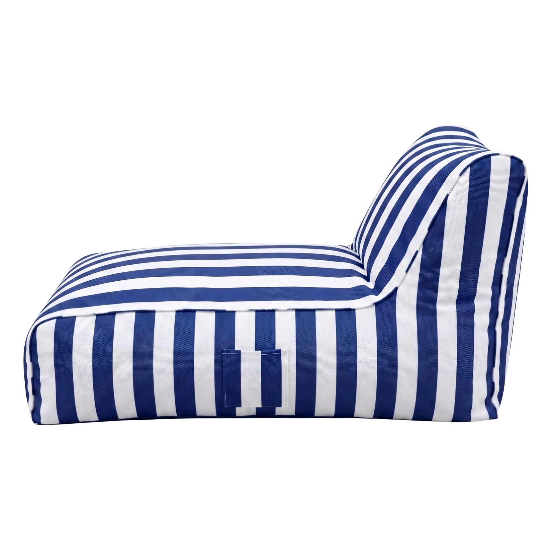 Artiss Outdoor Bean Bag Chair Cover (No Filler) Splash-Proof Beanbag Lounge Sofacover Stuffed Animal Storage Bean Bag Cover for Patio Poolside Relaxing, Blue Awezingly