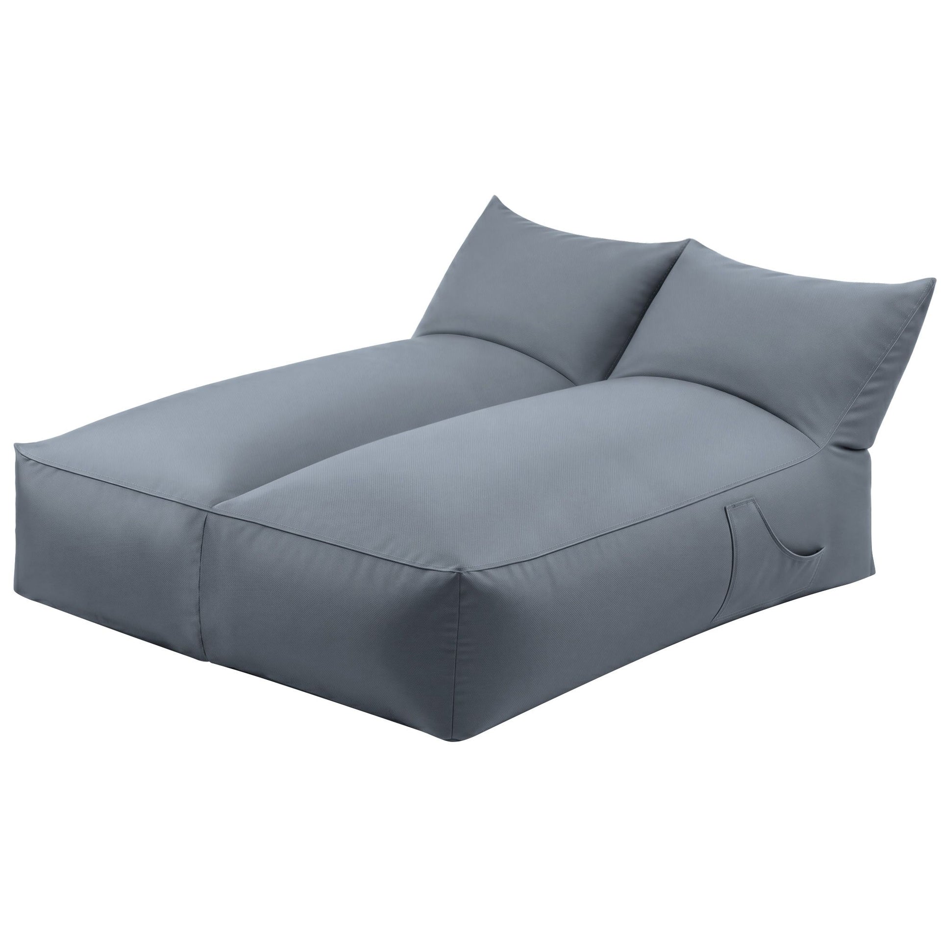 Artiss Outdoor Bean Bag Chair Cover (No Filler) 2 Seater Beanbag Lounge Sofacover Adults Splash-Proof Large Bean Bag Cover for Patio Poolside Relaxing Indoor, Grey Awezingly