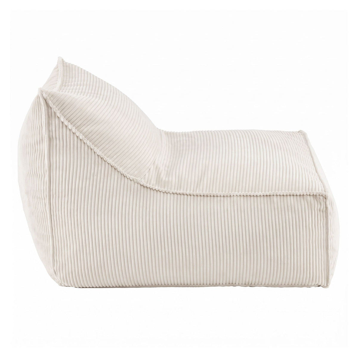 Artiss Bean Bag Chair Cover (No Filler) Soft Corduroy Stuffed Animal Storage Bean Bag Cover for Adults, Washable Lazy Sofa Cover for Living Room Bedroom, Beige Awezingly