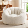 Artiss Bean Bag Chair Cover (No Filler) Soft Faux Fur Beanbag Cover Large Round Stuffed Animal Storage Bean Bag Cover Washable Lazy Sofa Cover for Adults Kids Teens, Beige