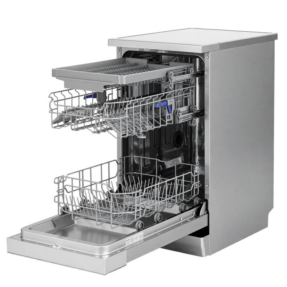 Devanti 10 Place Settings Freestanding Dishwasher Silver Awezingly