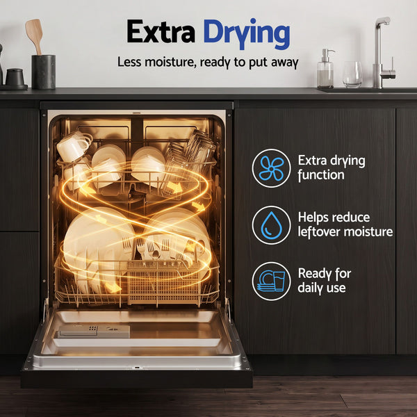 Devanti 12 Place Settings Dishwasher 55cm Freestanding Benchtop Built-In Awezingly