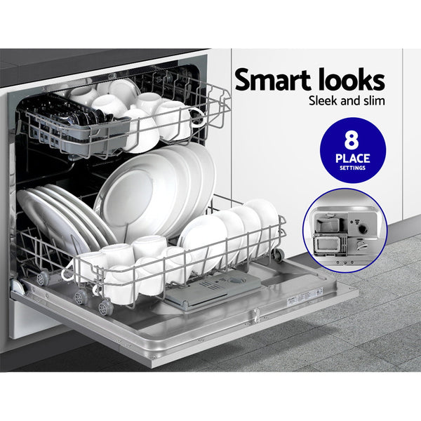 Devanti 8 Place Settings Benchtop Dishwasher Sliver Devanti