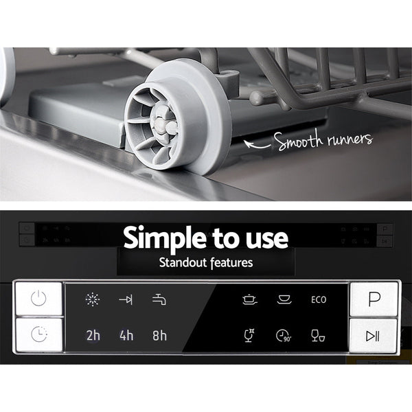 Devanti 8 Place Settings Benchtop Dishwasher Sliver Devanti