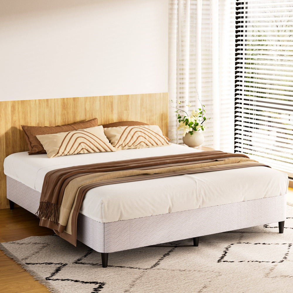 Artiss Bed Frame King Size Metal Grey MASON Artiss