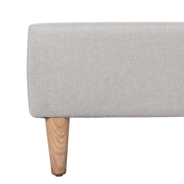 Artiss Bed Frame Double Size Beige ZORA Artiss