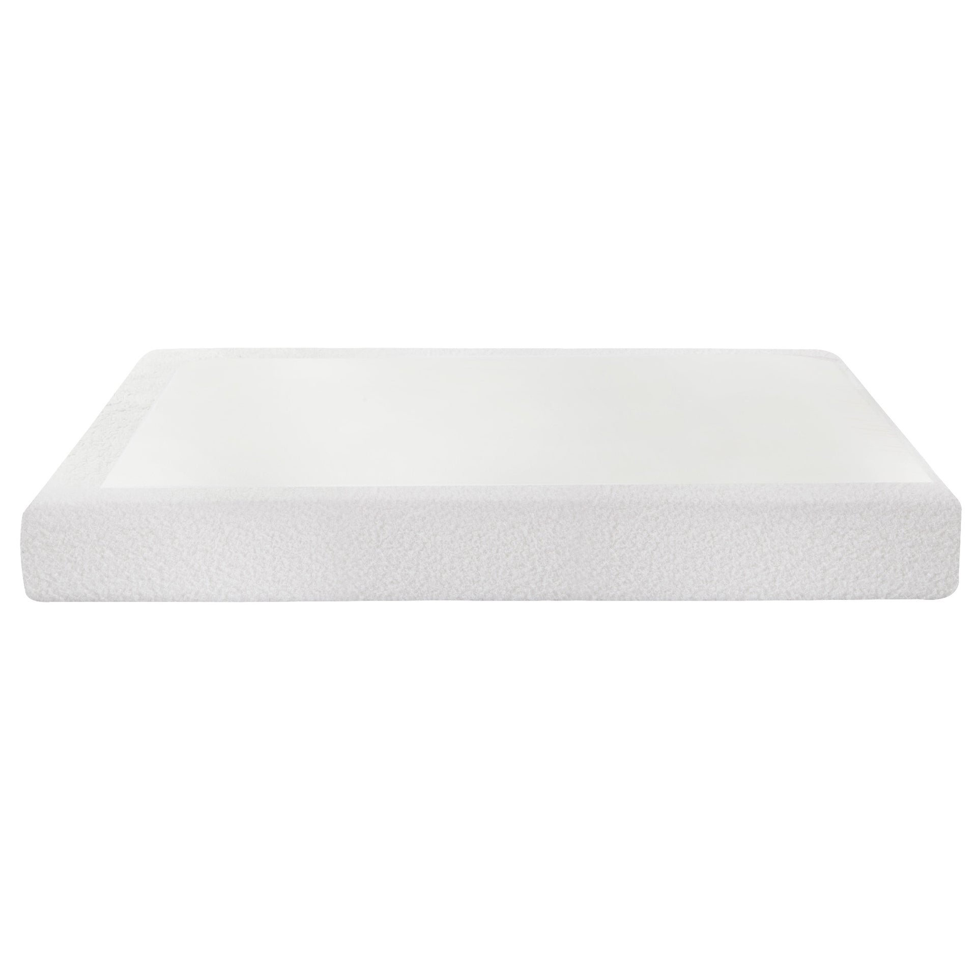 Artiss Compression Bed Frame Queen Size No Assembly Vacuum High Density Sponge Boucle Cream White Awezingly