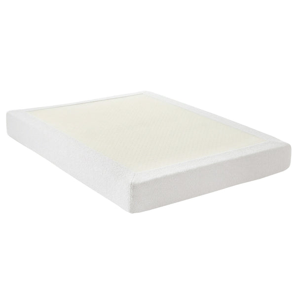 Artiss Compression Bed Frame Queen Size No Assembly Vacuum High Density Sponge Boucle Cream White Awezingly