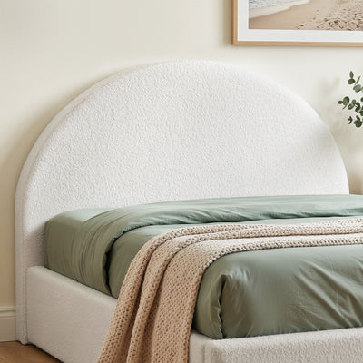 Artiss Queen Size Headboard for Bed Frame Boucle Fabric No-Assembly Vacuum Compressed Soft Backrest with Removable Washable Cover 171cm Wide