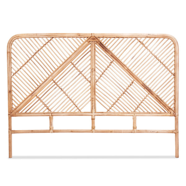 Artiss Bed Headboard Queen Bedhead Rattan - FRED Pine Awezingly