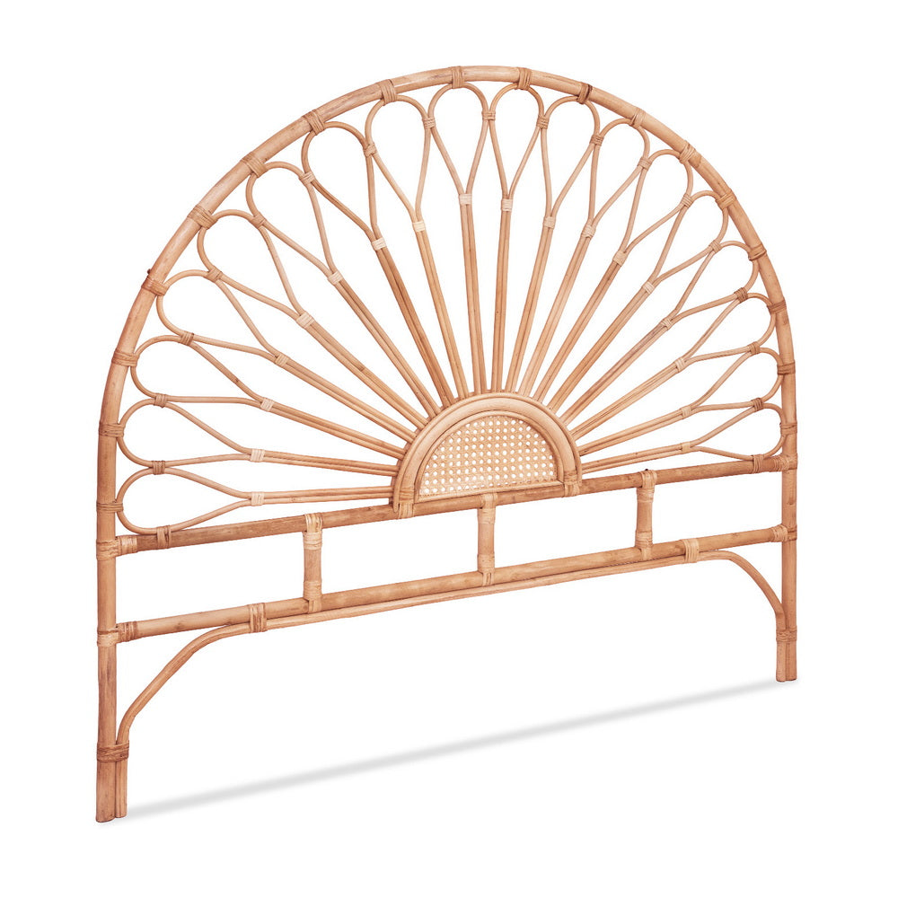 Artiss Bed Headboard Double Bedhead Rattan - MARI Pine Awezingly