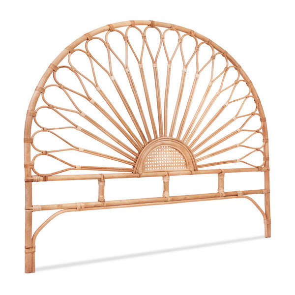 Artiss Bed Headboard Queen Bedhead Rattan - MARI Pine Awezingly
