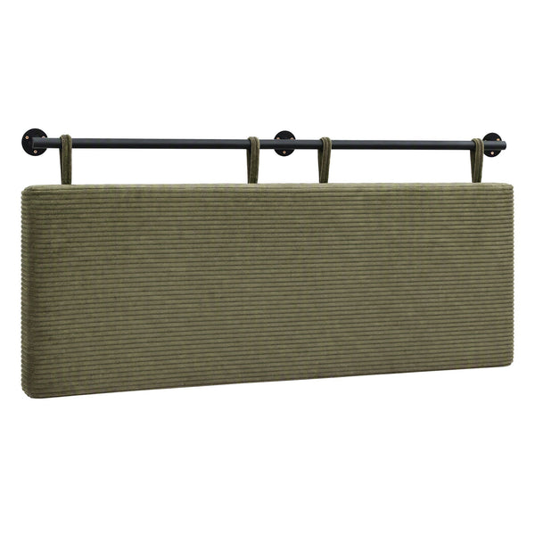 Artiss Wall Mounted Headboard Double Corduroy Upholstered Hanging Bed Head Awezingly