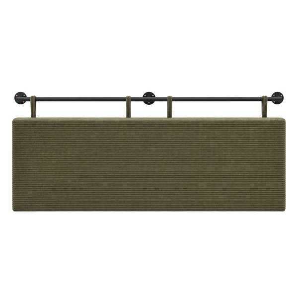 Artiss Wall Mounted Headboard Double Corduroy Upholstered Hanging Bed Head Awezingly