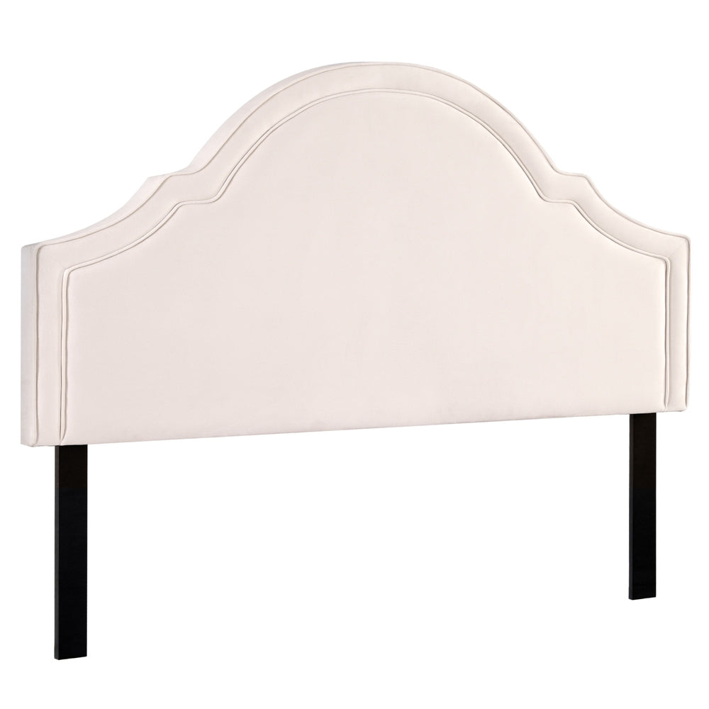 Artiss Bed Head Headboard King Velvet IRIS Beige Artiss