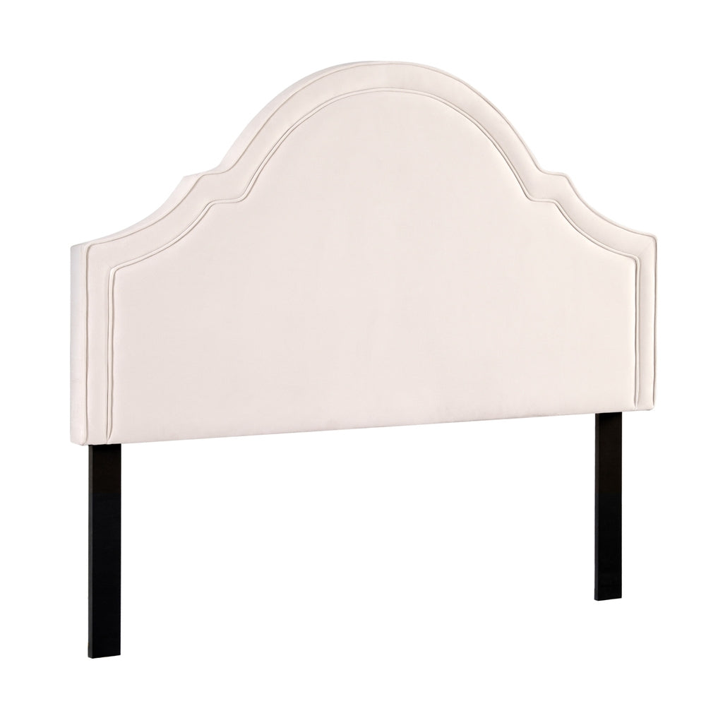 Artiss Bed Head Headboard Queen Velvet IRIS Beige Artiss