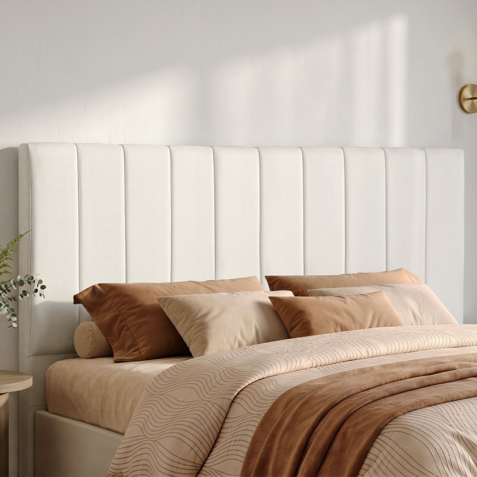 Artiss Bed Head Headboard King Linen 183CM - Beige Awezingly