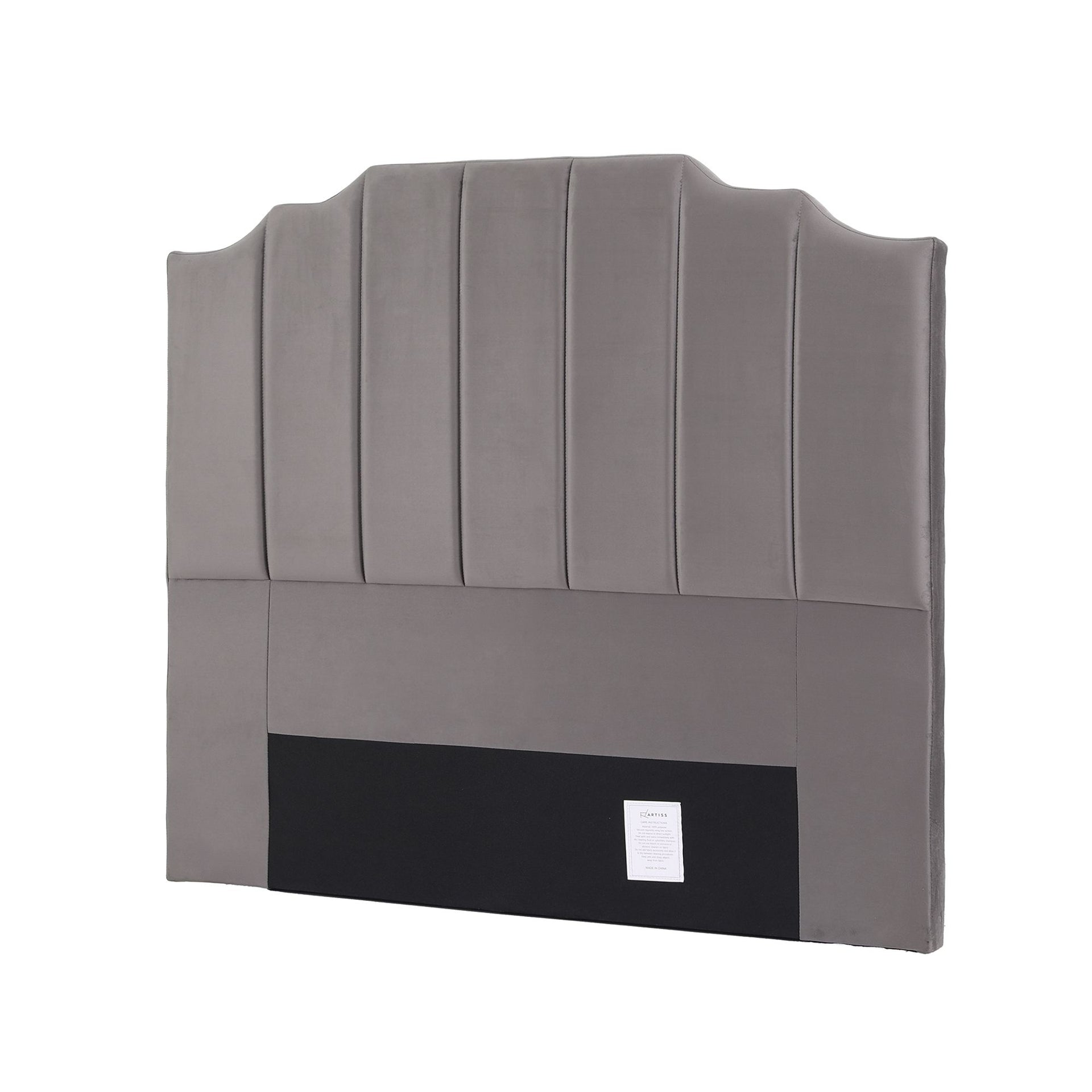 Artiss Bed Head Headboard Double Velvet 138CM - Grey Awezingly