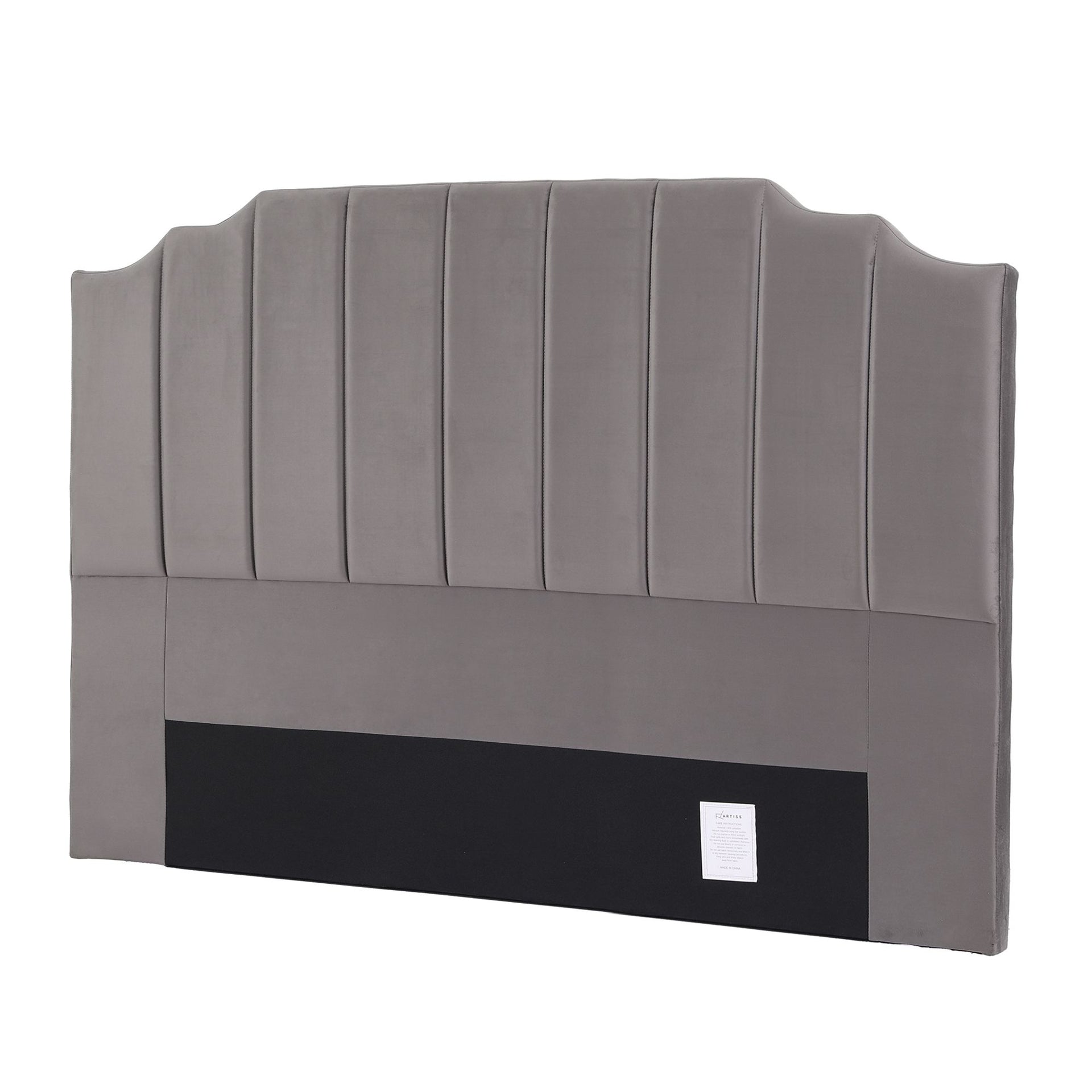 Artiss Bed Head Headboard King Velvet 183CM - Grey Awezingly