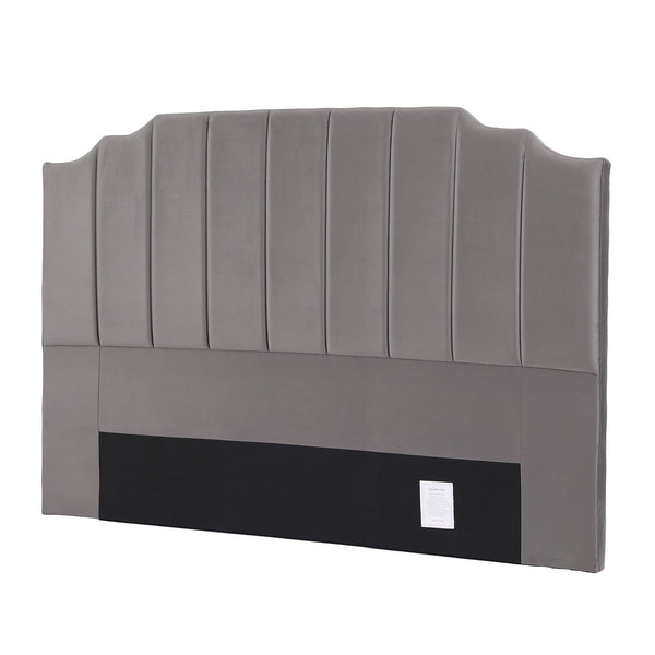 Artiss Bed Head Headboard King Velvet 183CM - Grey Awezingly