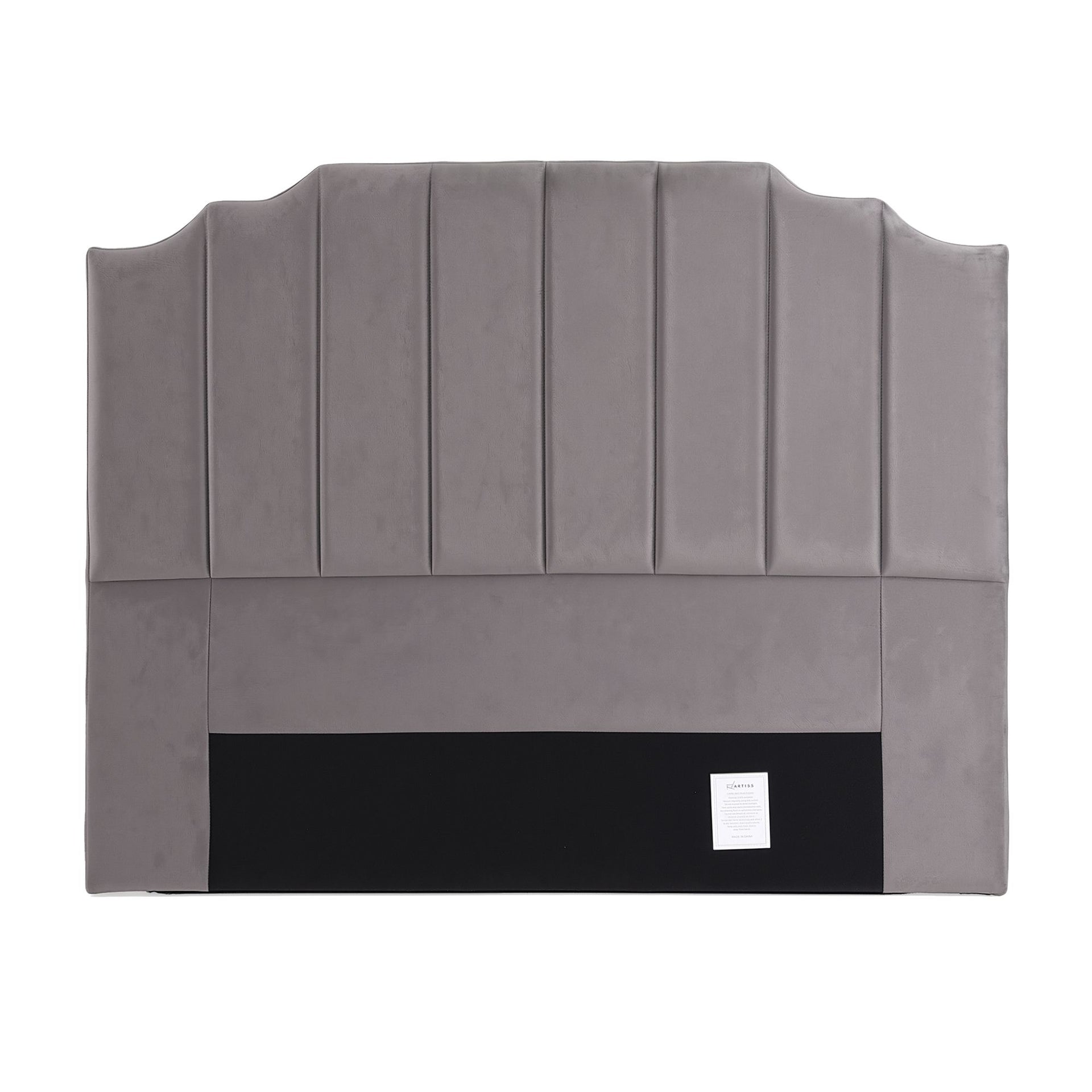 Artiss Bed Head Headboard Queen Velvet 153CM - Grey Awezingly