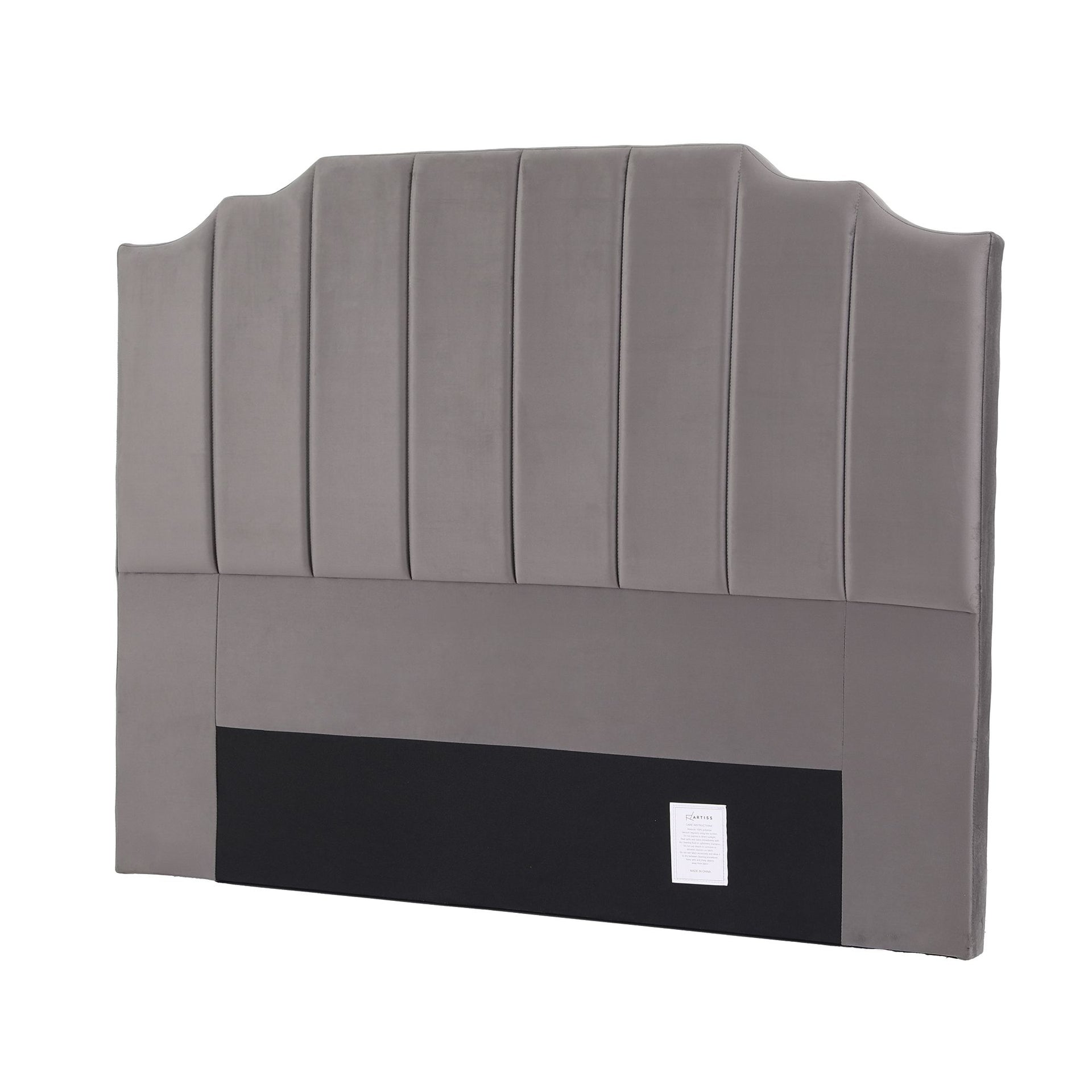 Artiss Bed Head Headboard Queen Velvet 153CM - Grey Awezingly