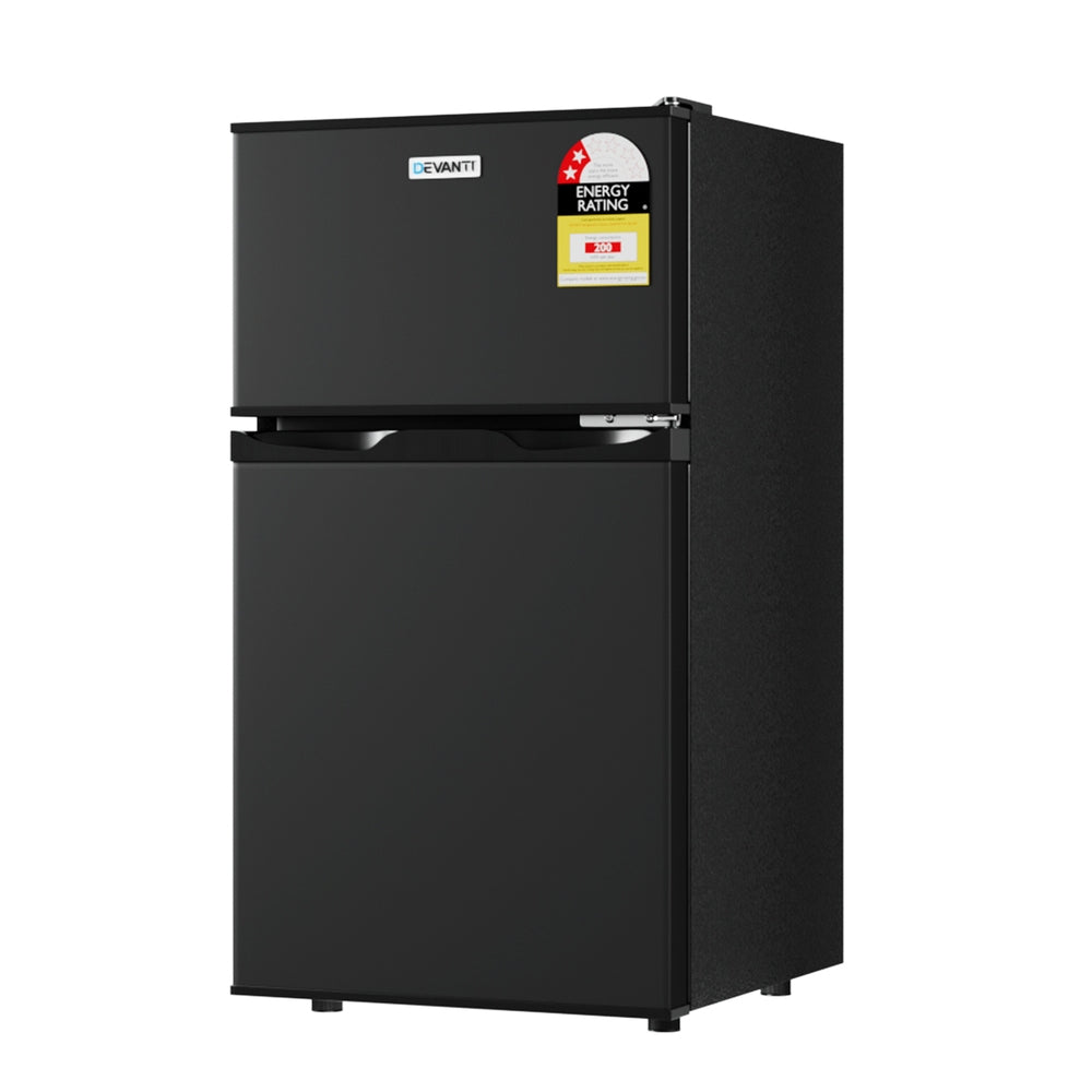 Devanti 80L Bar Fridge Mini Freezer Refrigerator Black Does Not Apply