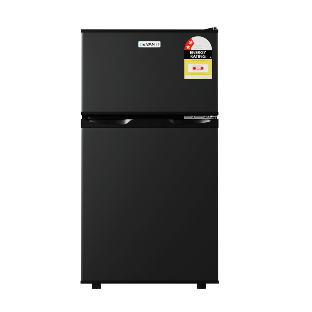 Devanti 80L Bar Fridge Mini Freezer Refrigerator Black Does Not Apply