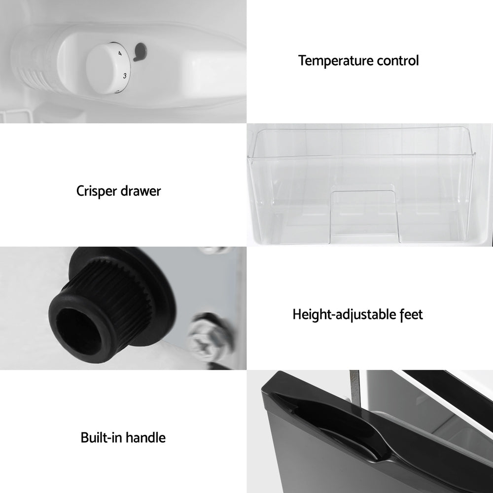 Devanti 80L Bar Fridge Mini Freezer Refrigerator Black Does Not Apply