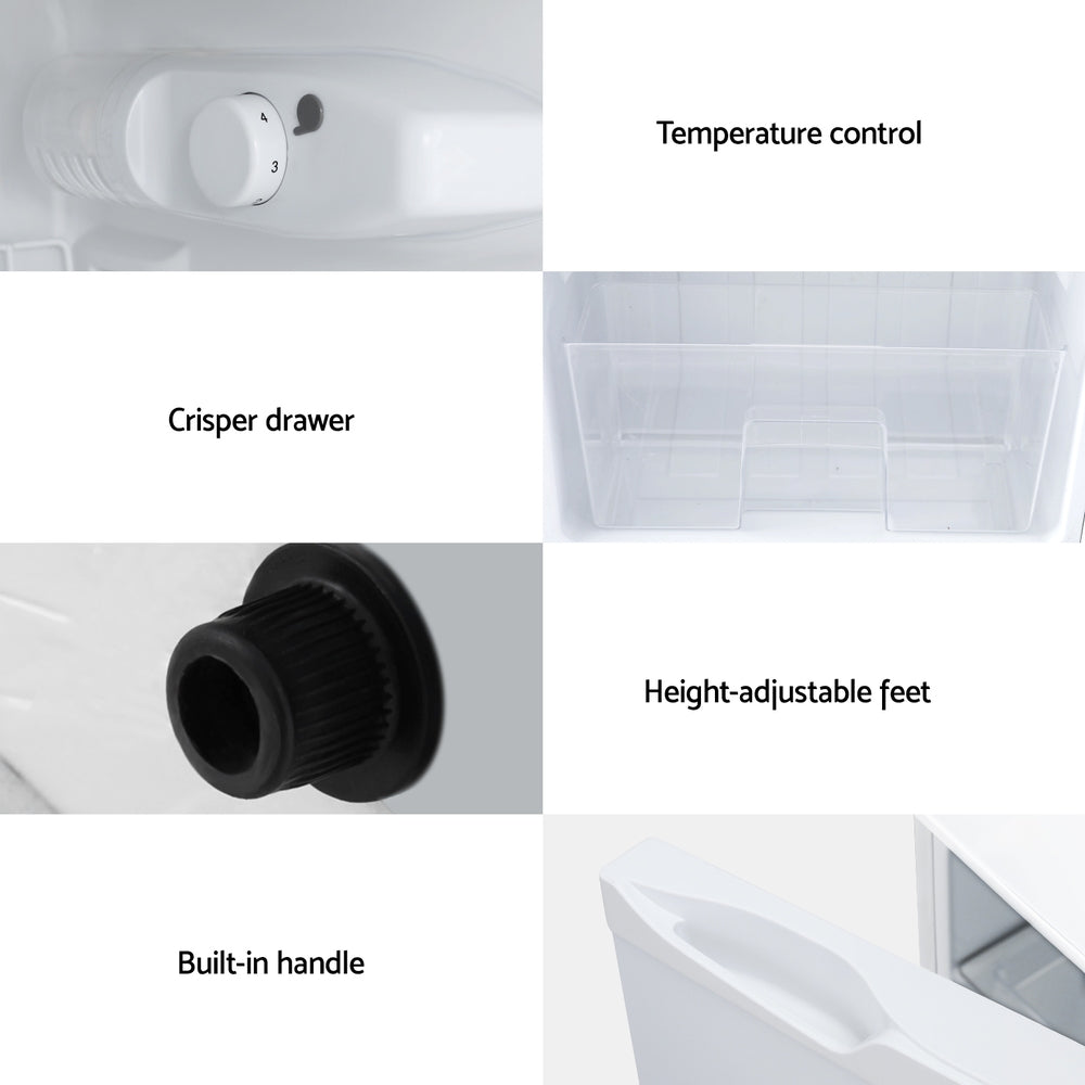 Devanti 80L Bar Fridge Mini Freezer Refrigerator White DEVANTI