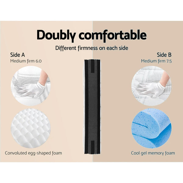 Artiss Bed Frame with 36cm Giselle Mattress Set King Single Gas Lift Base Grey Awezingly