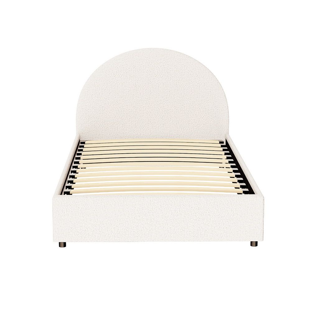 Artiss Bed Frame Gas Lift Strorage Beds Base Platform Boucle Fabric King Single ELLA Artiss