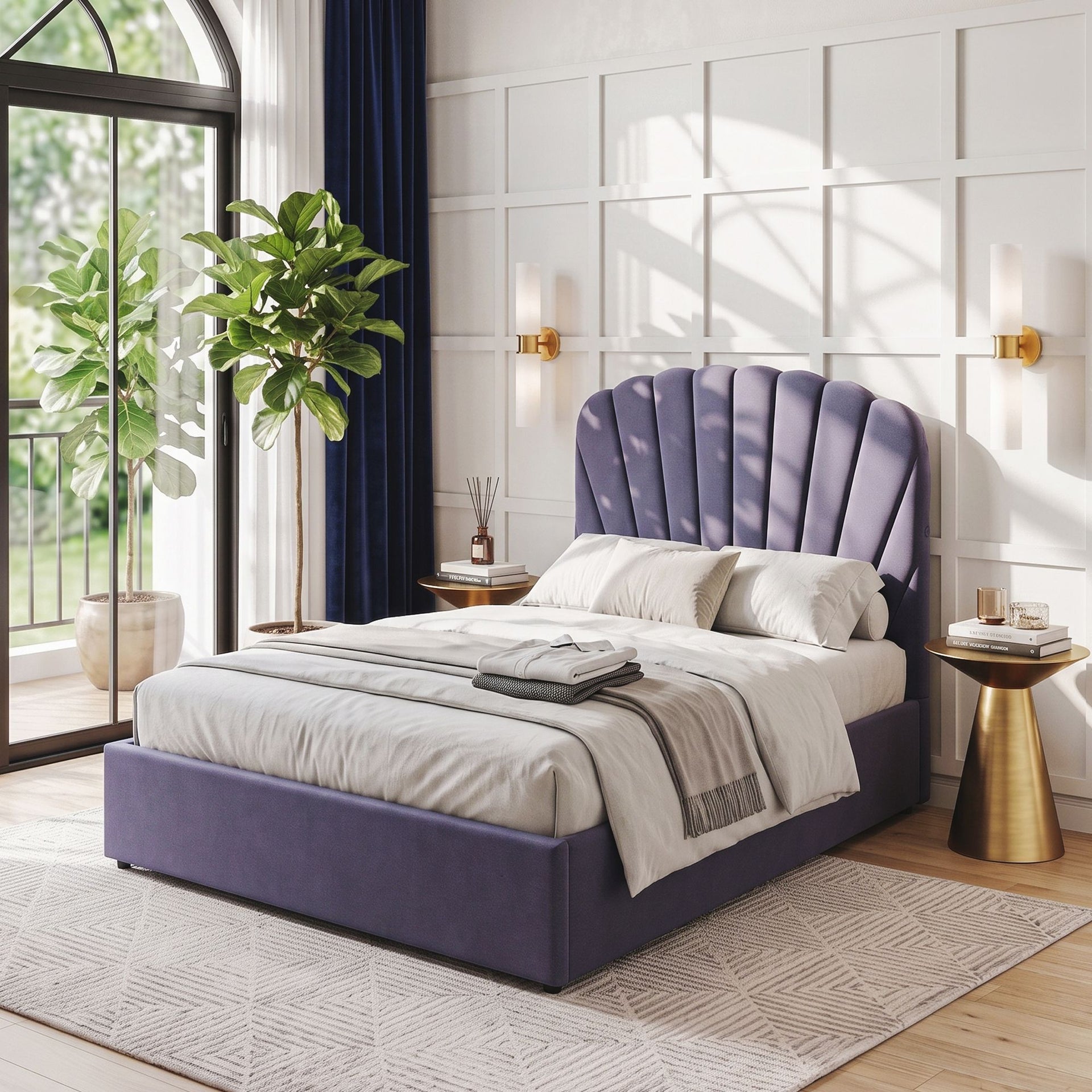 Artiss Double Bed Frame with Lift Up Storage and USB Ports Grey Awezingly