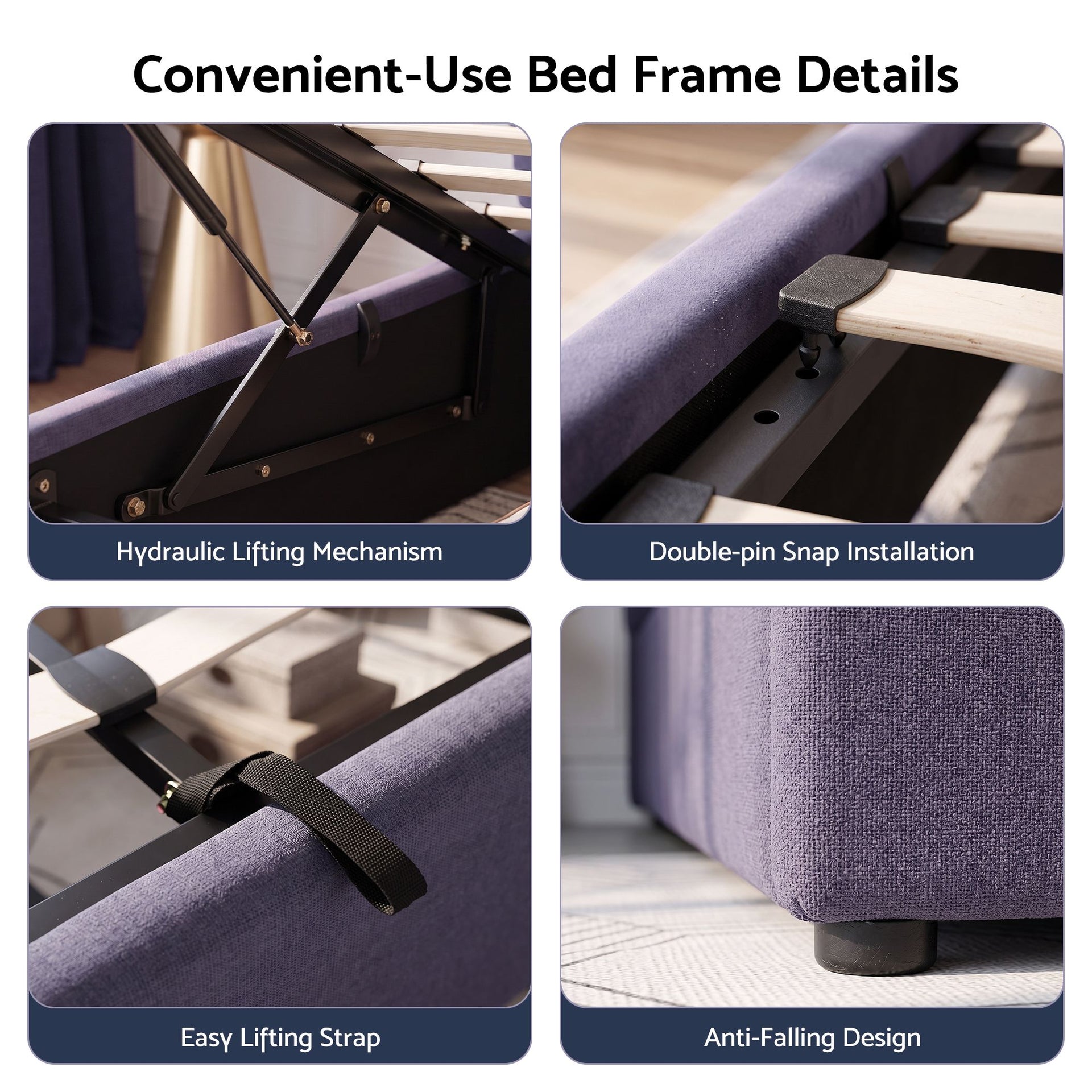 Artiss King Bed Frame with Lift Up Storage and USB Ports Grey Awezingly