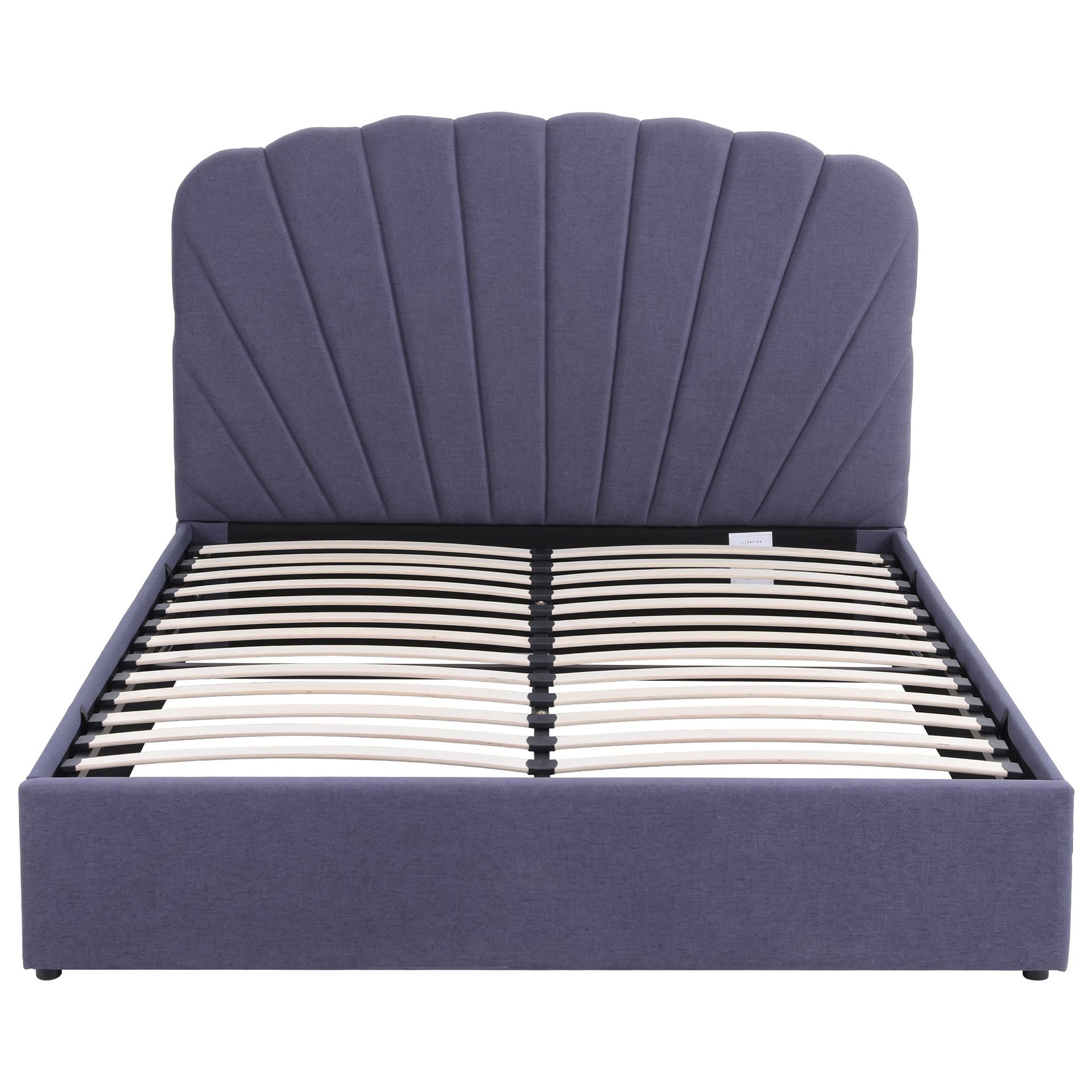 Artiss Queen Bed Frame with Lift Up Storage and USB Ports Grey Awezingly