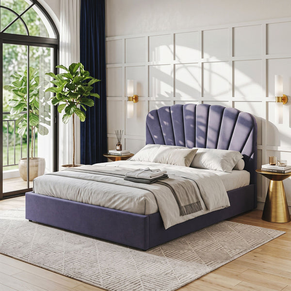 Artiss Queen Bed Frame with Lift Up Storage and USB Ports Grey Awezingly