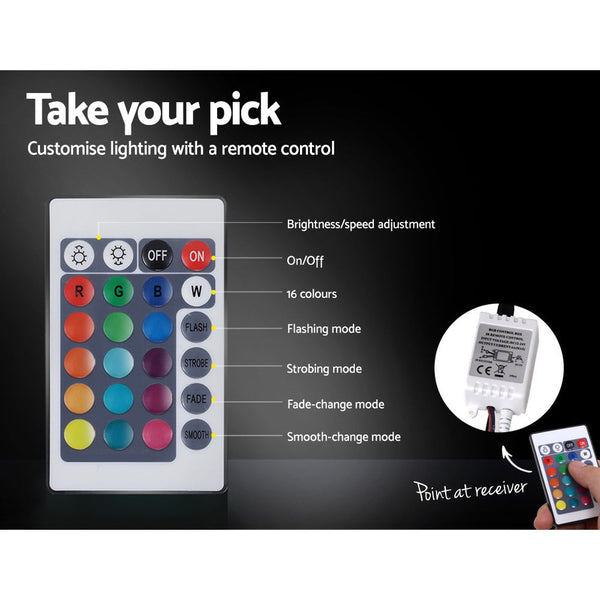 Artiss RGB LED Bed Frame King Single Size Gas Lift Base Storage Leather LUMI Artiss