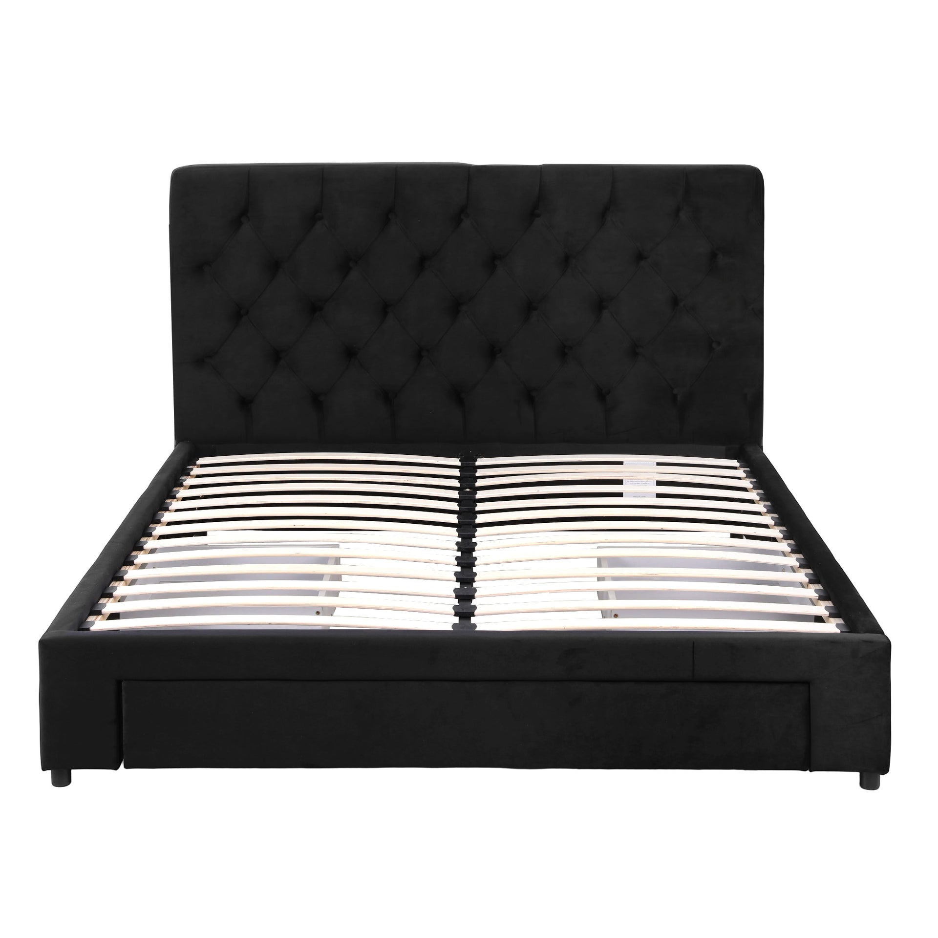 Artiss Double Bed Frame Storage Charging Station Upholstered 3 Drawers USB Type-C Awezingly