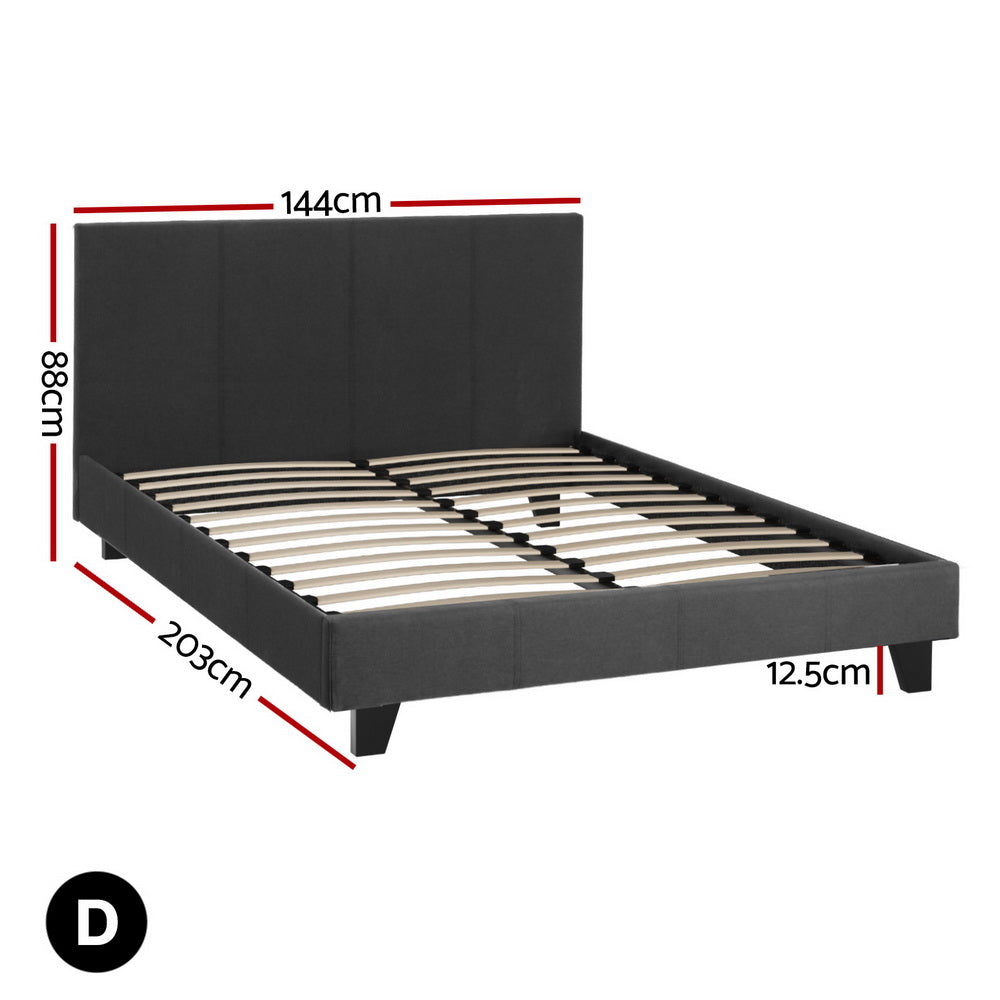 Artiss Bed Frame Double Size Charcoal NEO Artiss