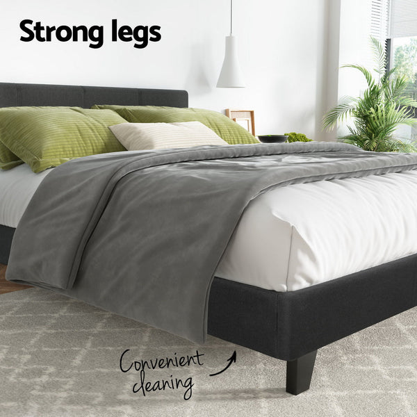 Artiss Bed Frame Double Size Charcoal NEO Artiss