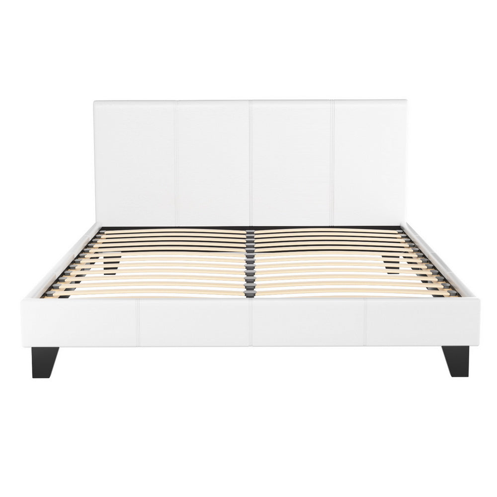 Artiss Bed Frame Queen Size White NEO Artiss