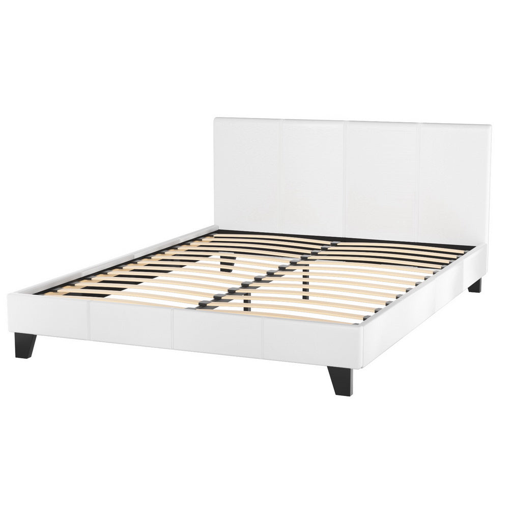 Artiss Bed Frame Queen Size White NEO Artiss