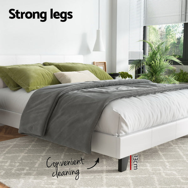 Artiss Bed Frame Queen Size White NEO Artiss