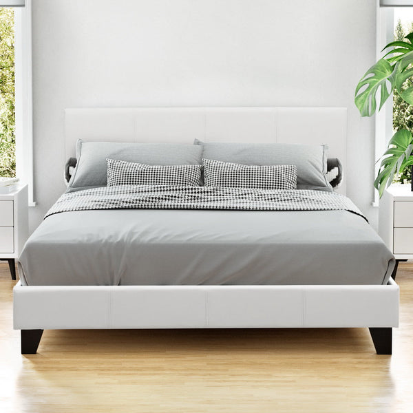 Artiss Bed Frame Queen Size White NEO Artiss