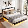 Artiss Queen Bed Frame, Floating Design with RGB LED and USB Charging