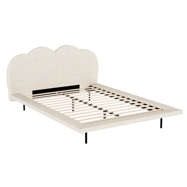 Artiss Bed Frame Queen Size Boucle Beige SASA Artiss