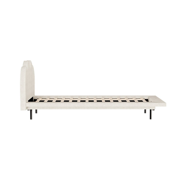 Artiss Bed Frame Single Size Boucle Beige SASA Artiss