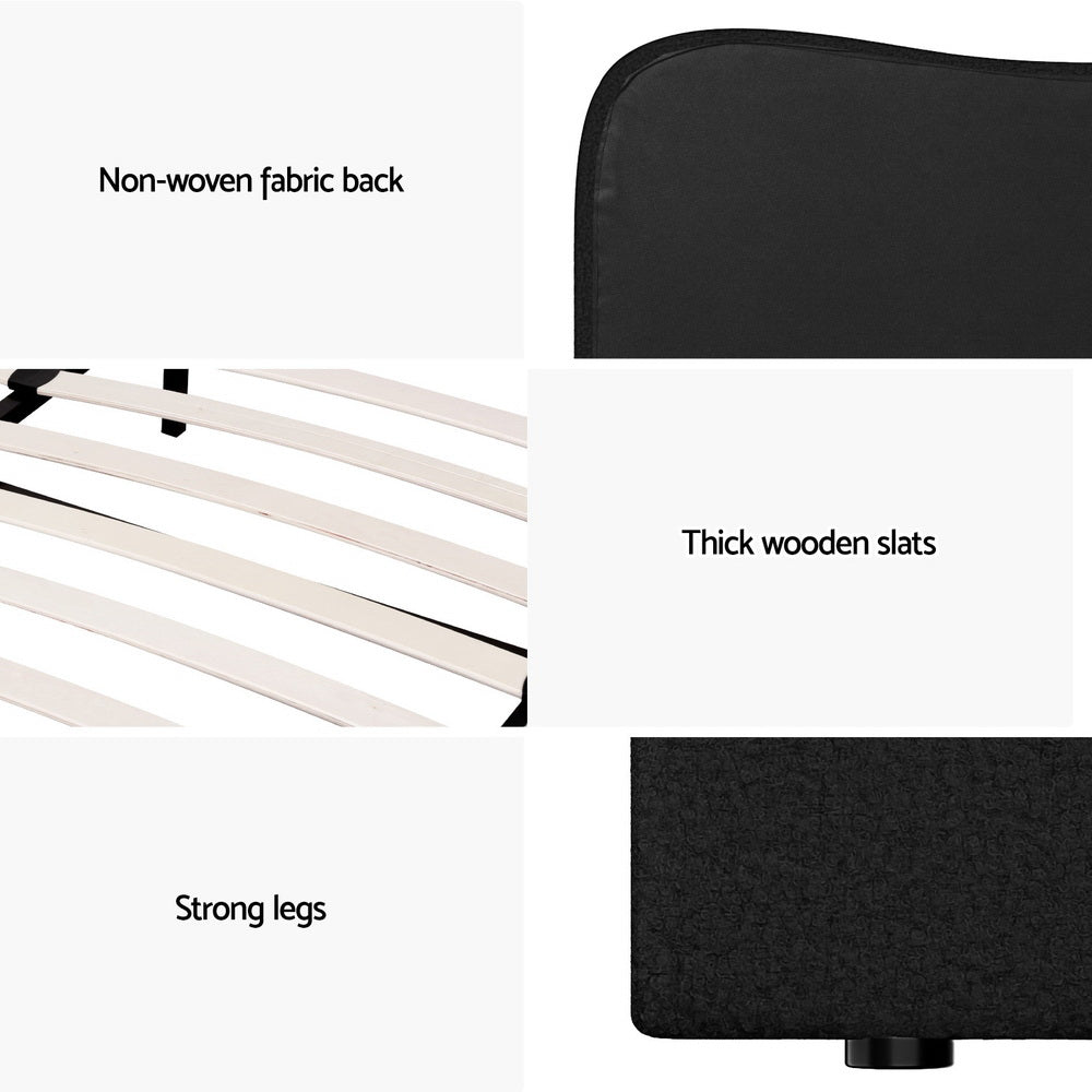 Artiss Bed Frame Double Size Boucle DARA Artiss