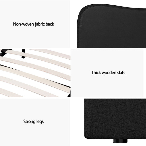 Artiss Bed Frame Double Size Boucle DARA Artiss