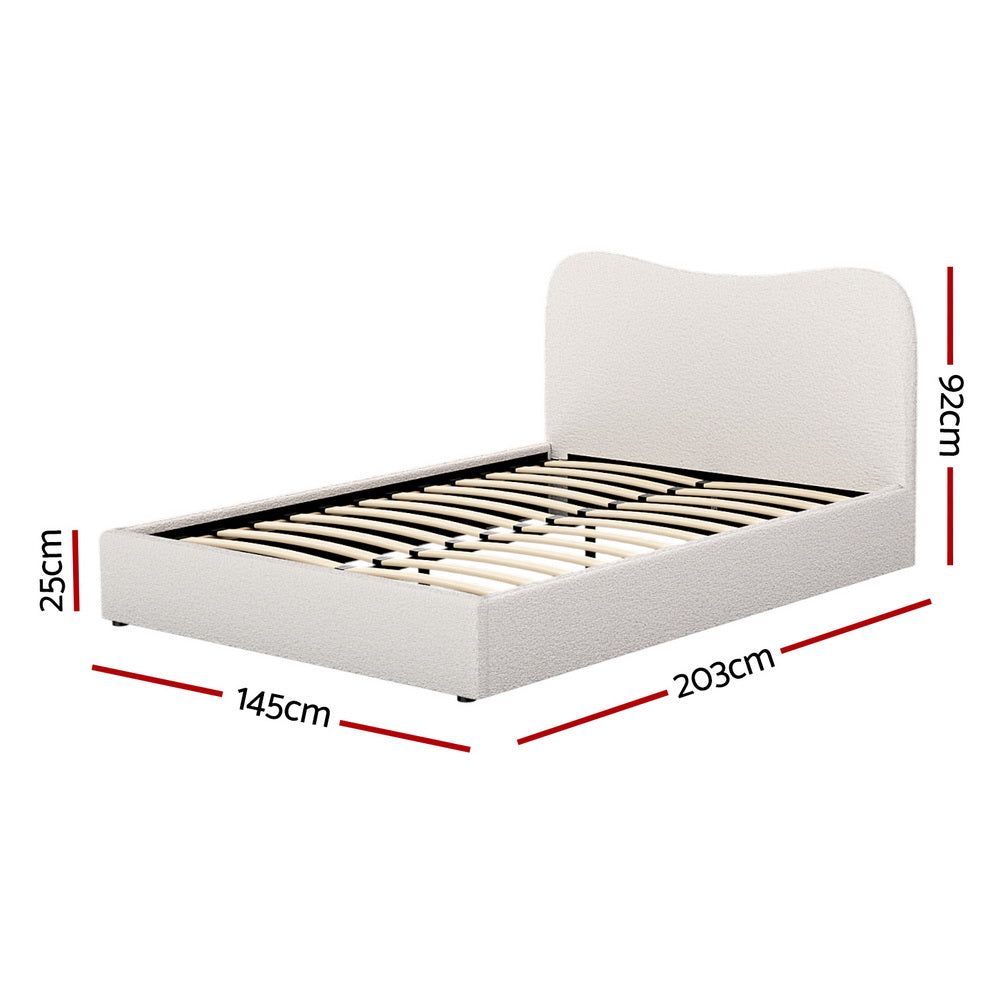 Artiss Bed Frame Double Size Boucle DARA Does Not Apply